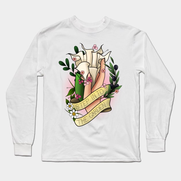Step into the garden Long Sleeve T-Shirt by Apricitas Art